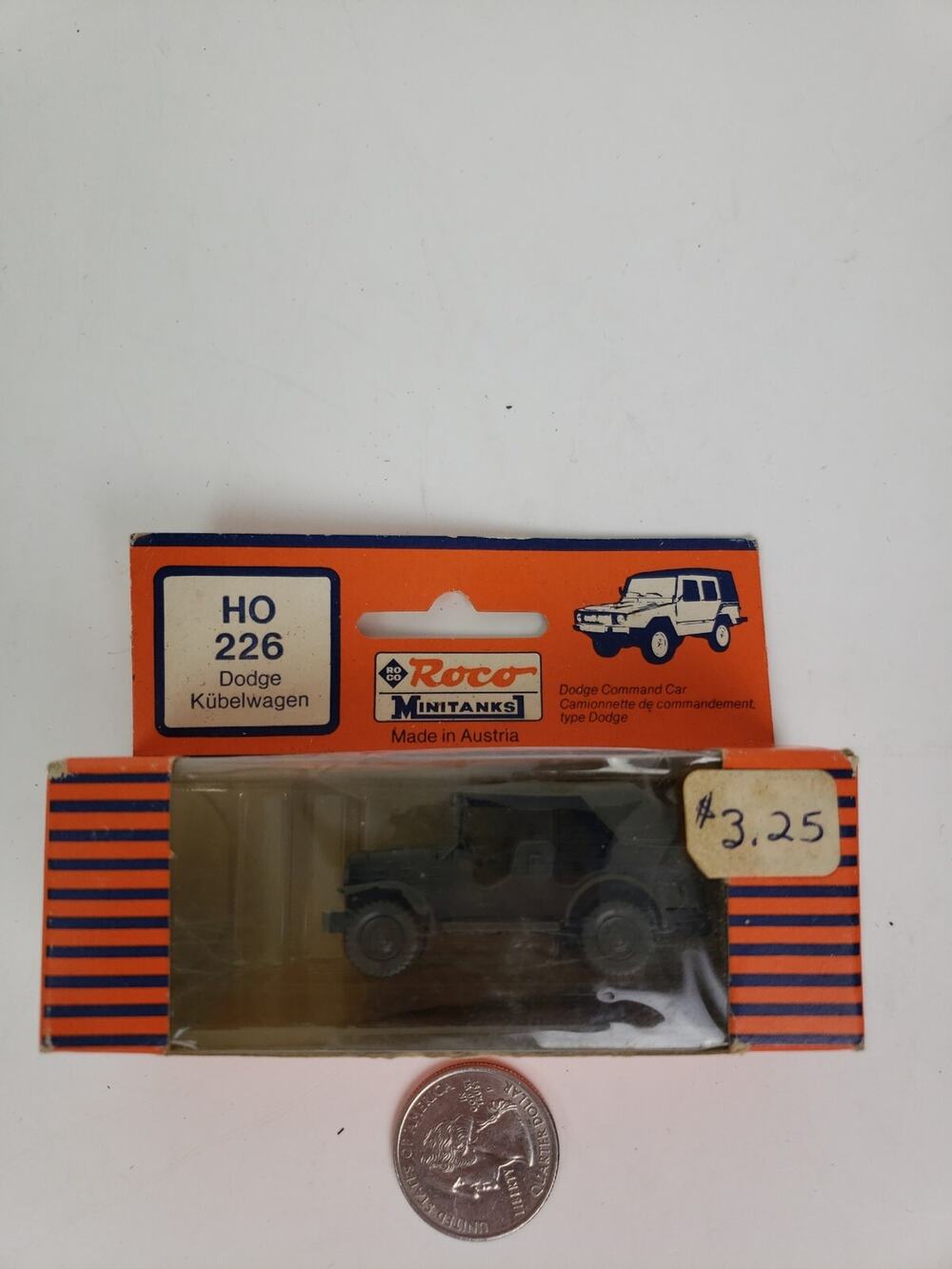 ROCO MINITANKS DODGE COMMAND CAR HO 226 KUBELWAGEN 4V4 MILITARY MODEL KIT